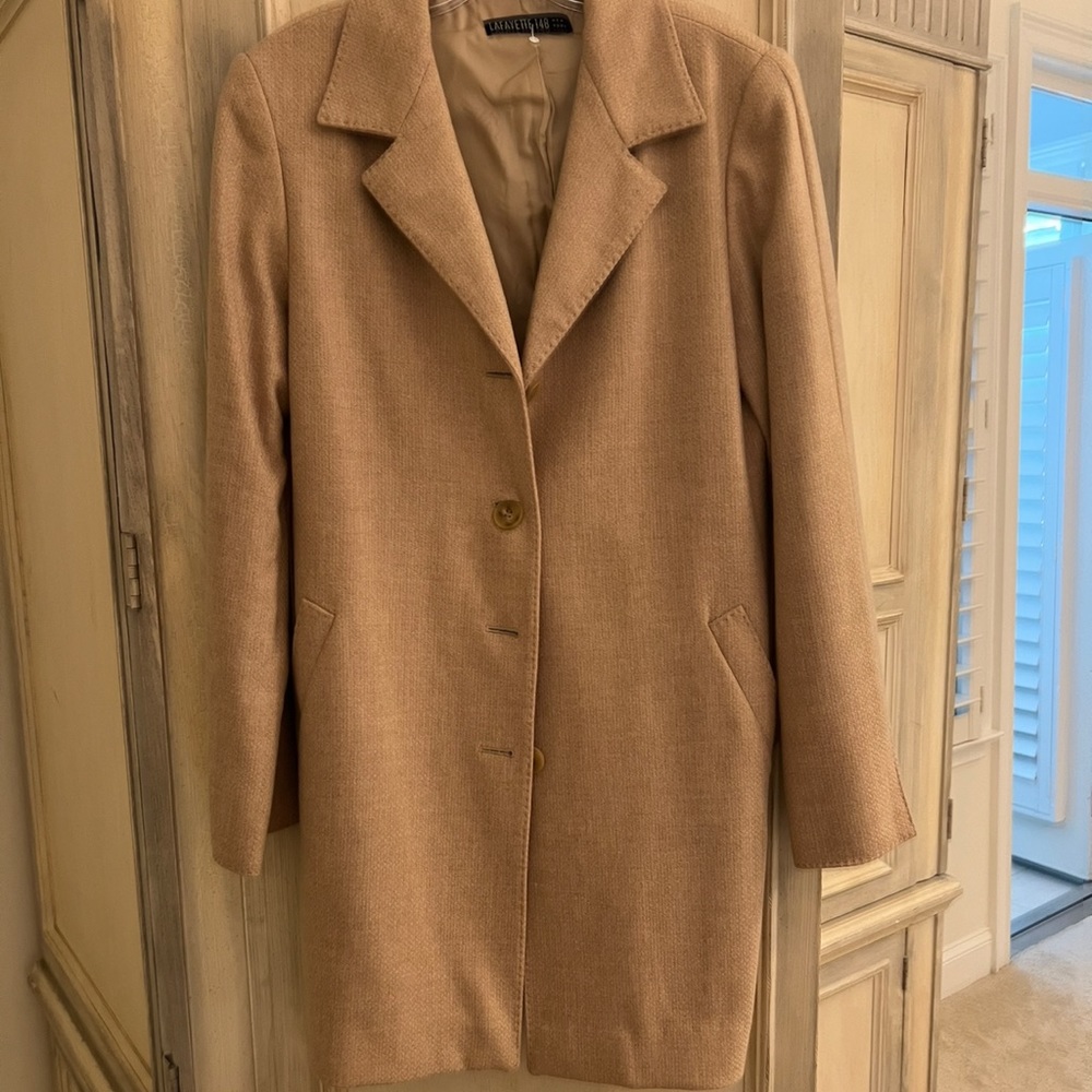 Lafayette 148 Tan Trench Coat with Buttons